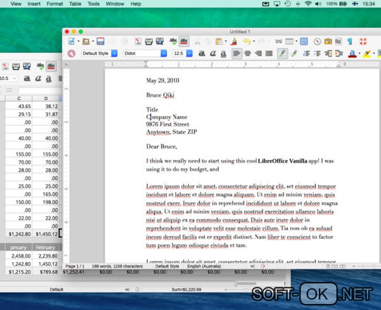 LibreOffice на Mac используется для открытия .doc файлов