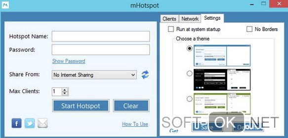 Работа в mHotSpot для раздачи Wi-fi на Windows 7