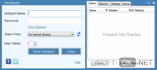 Раздача Wifi с помощью mHotspot