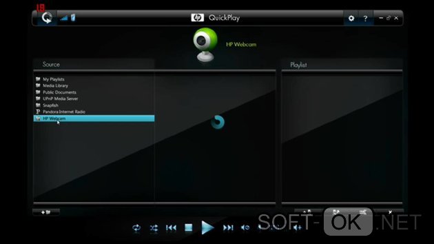 Активация камеры на ноутбуке HP программой Quick Play